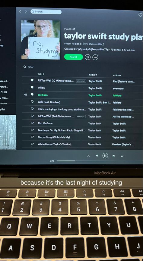 Taylor Swift Study, Study Playlist, Taylor Swift Playlist, Romanticizing School, Bon Iver, Taylor Swift Red, Artist Album, Tim Mcgraw, Red Taylor