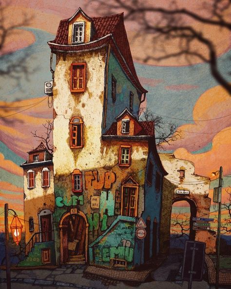 Francisco Fonseca on X: "Afternoon https://t.co/9si0Pa0hBz" / X Watercolour Buildings, Francisco Fonseca, Animation Scene, Watercolor House Painting, Painting Walls, Building Painting, Building Drawing, Watercolor Architecture, Book Illustration Art