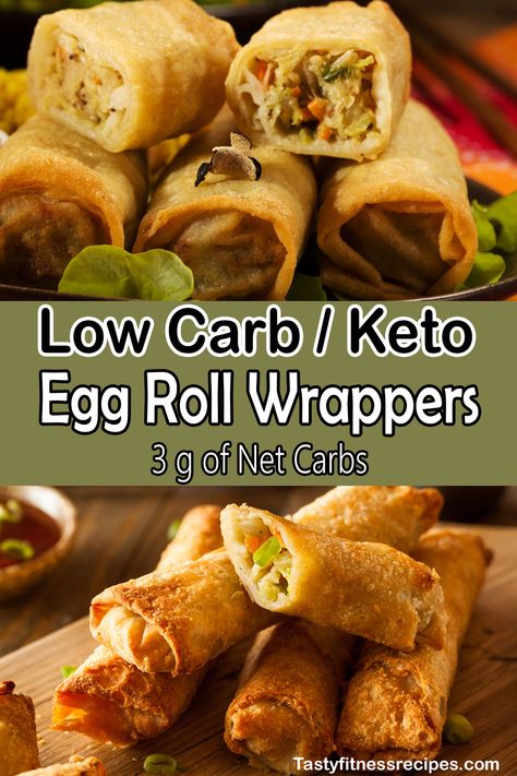 Recipes Using Egg Roll Wrappers, Healthy Egg Roll, Keto Egg Roll, Egg Diet Plan, Low Carb Low Fat Recipes, Boiled Egg Diet Plan, Diet Recipes Easy, Egg Roll Wrappers, Boiled Egg Diet