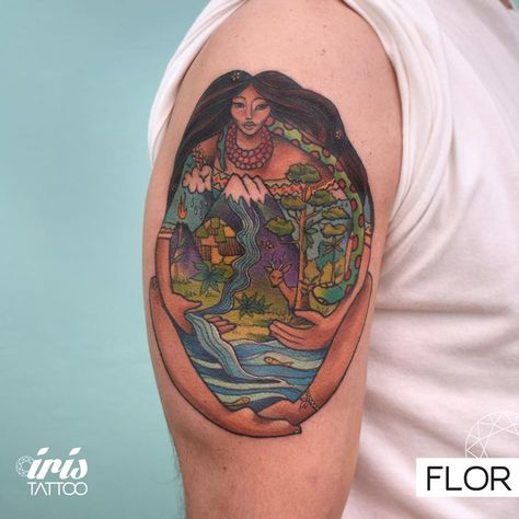 Pachamama Tattoo, Mother Nature Tattoo, Ma Tattoo, Miami Tattoo, Mother Nature Tattoos, Inca Tattoo, Tattoos Inspiration, Goddess Tattoo, Inspiration Tattoo