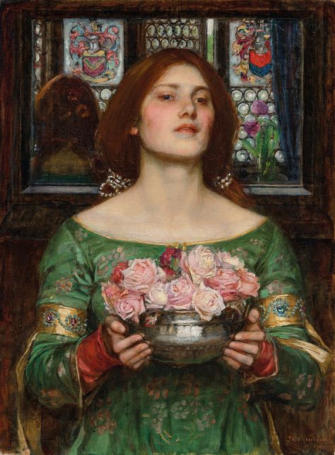 Gather Ye Rosebuds, Waterhouse Paintings, John Waterhouse, Pre Raphaelite Paintings, Pre Raphaelite Art, John Everett Millais, John William Waterhouse, Fine Art Painting Oil, Poster Shop