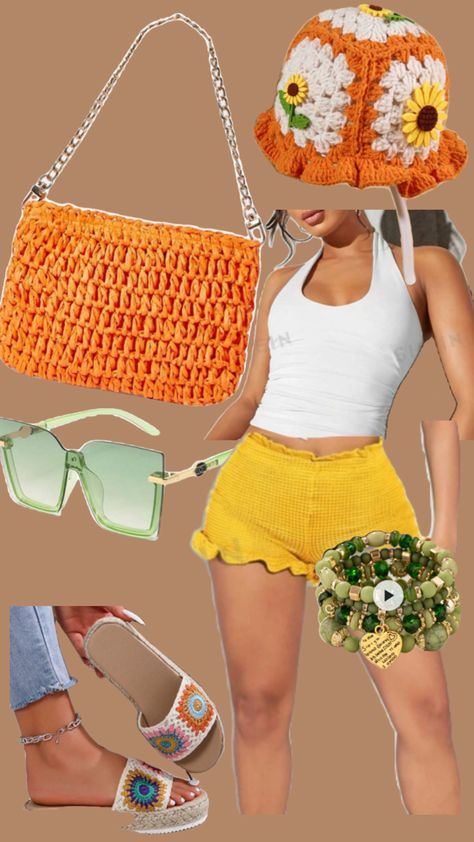 Bbq Outfits, Vacation Outfit, Vacation Outfits, Hippie Style, Boho Chic, Mood Board