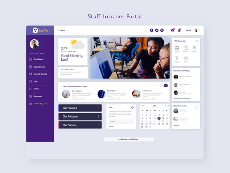 Sharepoint Design, Sharepoint Intranet, Intranet Portal, Portal Website, Portal Design, A Staff, Ecommerce Template, Homepage Design, Dashboard Design