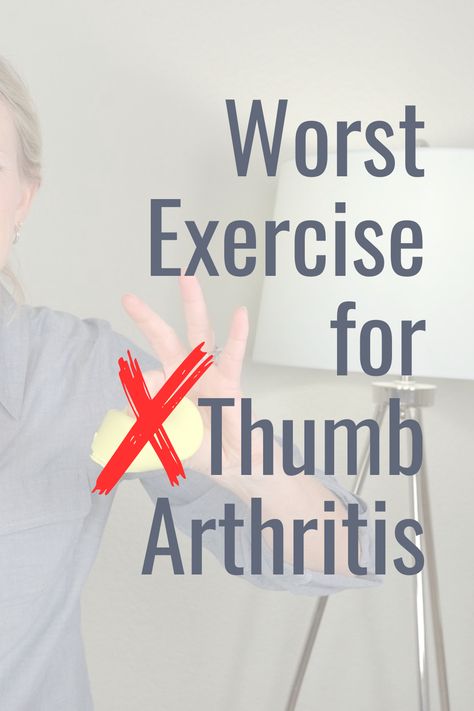 This image shows a big X over pinching and squeezing putty because it can cause more thumb arthritis pain. Making it one of the worst exercises for thumb arthritis. Hand And Finger Exercises, Arthritic Thumb Relief Remedies, Thumb Strengthening Exercises, Arthritic Thumb Relief, Trigger Thumb Exercises, Thumb Exercises, Thumb Pain Relief, Broken Thumb, Scaphoid Fracture