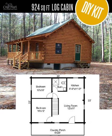 Rustic Cabin Plans, Small Log Cabin Kits, Pre Built Cabins, Log Cabin Flooring, Tiny Log Cabins, Log Cabin Plans, Log Cabin Floor Plans, Small Cabin Plans, Block House