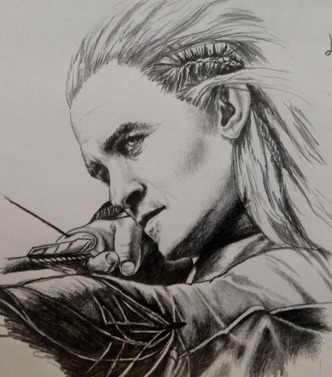 Lotr Art Sketches, Legolas Sketch, Legolas Drawing, Lotr Drawings, Hobbit Drawing, Legolas Greenleaf, Game Of Thrones Artwork, Hobbit Art, Lotr Art