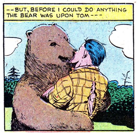 I dunno why I am finding all these Bear things lately....but so much laughter. Arte Pin Up, Comic Book Panels, Putao, Bd Comics, Old Comics, Vintage Comic Books, Retro Comic, Comic Panels, Vintage Comics