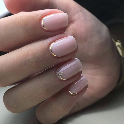 Nail Shapes Squoval, Squoval Nails, Nude Nail Designs, Bride Nails, Short Acrylic Nails Designs, Short Nail Designs, Neutral Nails, Bridal Nails, Chic Nails