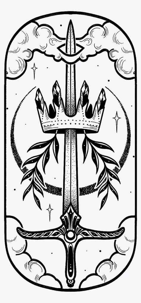 Ace Of Swords Tarot, Ace Of Swords Tattoo, Tarot Tattoo Ideas, Ace Of Swords, Tarot Card Tattoo, Tarot Tattoo, Swords Tarot, Dagger Tattoo, Card Tattoo