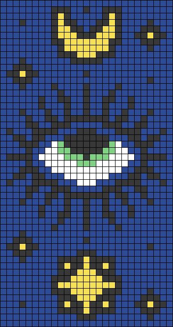 Alpha pattern #69138 variation #181711 | BraceletBook Steven Universe Alpha Pattern, Evil Eye Alpha Pattern, Eye Alpha Pattern, Sun And Moon Alpha Pattern, Space Alpha Pattern, Moon Alpha Pattern, Daisy Dog, Easy Pixel Art, Pixel Crochet