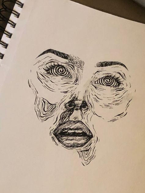 Trippy Scary Drawing Ideas Easy, Trippy People Drawings, Trippy Pencil Drawings, Hippie Drawing Ideas Doodles, Trippy Sketches, Trippy Drawing Ideas Easy Pencil, Trippy Sketch Ideas Easy, Hippie Drawing Ideas, Trippy Draws Doodles