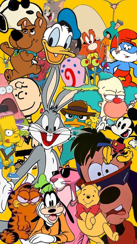 Cartoon Cartoon Characters Wallpaper, 2000 Nostalgia, 90s Cartoon Characters, Childhood Memories 2000, Kids Series, Cartoon Posters, Dope Cartoon Art, Cute Shirt Designs, 90s Cartoon