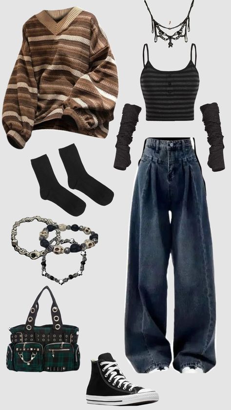 #grunge #ootd #fyp #aesthetic #grungecore #outfit #fitinspo #inspo #school #schoolfit #grungeoutfits Grunge School Dance Outfits, Concert Grunge Outfit, Subtle Grunge Outfit, Grunge Outfits Layout, Cute Outfits For School 8th Grade, Sam Core Aesthetic, Outfits For School Grunge, 2yk Outfits, Grudge Aesthetics Outfits