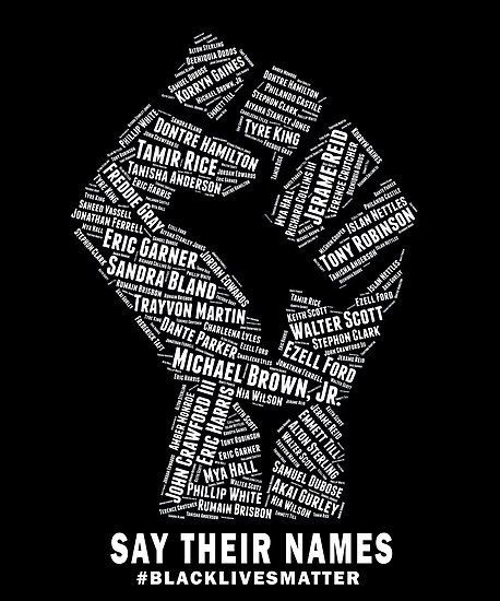 Say Their Names, Black Lives Matter Poster, Lives Matter, Black Lives, Black Lives Matter, Black Background, Matter, Gold, White