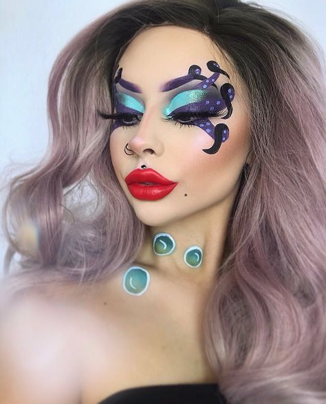 Disney Halloween Makeup, Disney Villains Makeup, Ursula Makeup, Disney Inspired Makeup, I Had A Dream, Disney Makeup, Makeup Challenges, Creative Eye Makeup, Halloween Makeup Looks