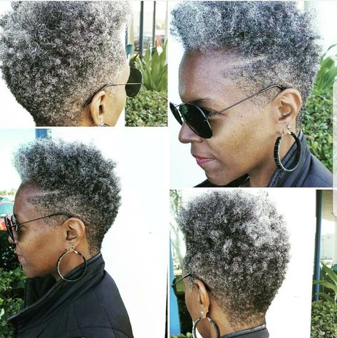 Fade Bob Haircut Women, Natural Grey Short Hairstyles, Grey Tapered Natural Hair, Short Natural Gray Hair For Black Women, Grey Natural Hair Black Women, Short Grey Hair Black Women, Natural Gray Hair Over 50 Black Women, Natural Tapered Cut, Natural Haircuts