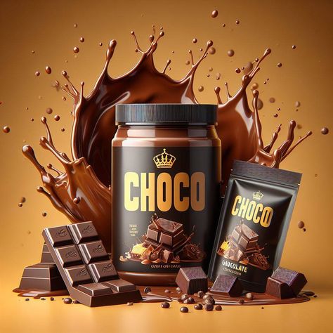 Check more PROMPT at AisRafa.com Choco Jar, Chocolate Splash, Sachet Packaging, Chocolate Jar, Leaf Photo, Chocolate Photos, Chocolate Drink, Jar Packaging, Advertising Ideas