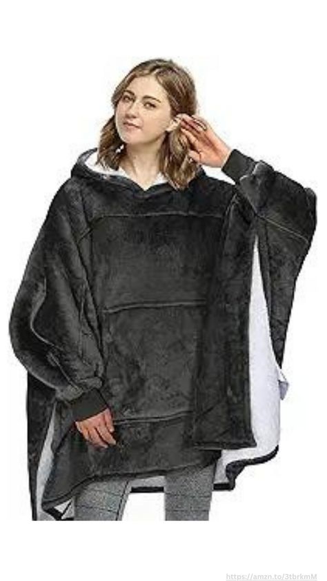 Oversized Hoodie Sweatshirt Poncho, Casual Hoodie Cape, Batwing Coat Pullover Blanket | Fluffy Sherpa, Comfortable, Roomy | for Adults Women Men. #poncho #winter #warm #fashion #pullover #coat #hoodie #sweatshirt #blanket #comfy #cozy Batwing Coat, Hoodie Poncho, Big Hoodies, Sweatshirt Blanket, Oversized Blanket, Hoodie Blanket, Wearable Blanket, Hooded Blanket, Oversized Hoodie