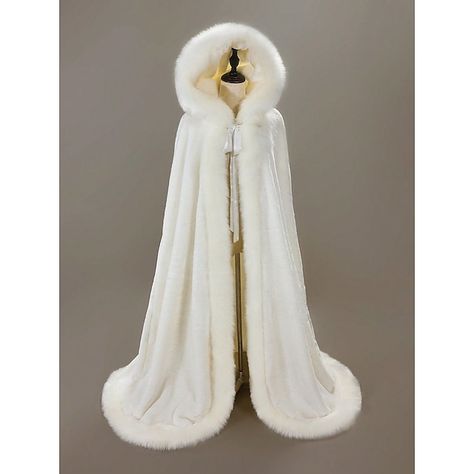 Faux Fur Wraps Shawls Women's Wrap Cape Elegant Keep Warm Sleeveless Terylene Wedding Wraps With Pure Color For Wedding Fall & Winter 2024 - $107.99 Bridal Cape Winter, Wedding Cloak, Bridesmaid Shawl, Wedding Fur, Faux Fur Wrap, Cape Wedding Dress, Fur Wrap, Wedding Jacket, Wedding Cape