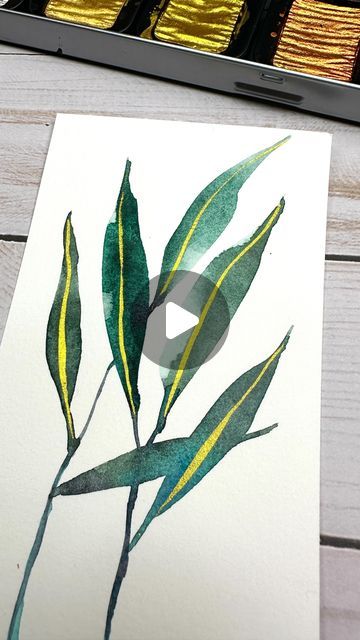 Karen Elaine on Instagram: "A quick watercolor practice painting leaves with a touch of gold. ⭐️ White Nights Granulation set Princeton Neptune #4 dagger Yasutomo Fusion #1 brush Finetec Pearlescent watercolor Niji watercolor pad cold press If you would like to explore the world of watercolor with me this fall, be sure to sign up for my newsletter! I’ll be announcing details soon. Click on the link in my bio. #watercolor #watercolorleaves #creativelifehappylife" Pearlescent Watercolor, Quick Watercolor, Practice Painting, Watercolor Practice, Painting Leaves, White Nights, Watercolor Leaves, Touch Of Gold, Cold Pressed