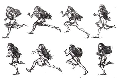 Pocahontas  Source: Pocahontas special edition DVD Running Drawing, Children Running, Glen Keane, Animation Sketches, Disney Concept Art, Disney Sketches, Walt Disney Animation, Walt Disney Animation Studios, Animation Reference