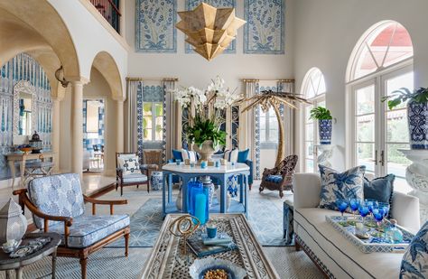 Inside This Year’s Kips Bay Show House Kips Bay Showhouse, Florida Interior Design, The Shade Store, Show House, Mediterranean Style Homes, Classic Wallpaper, Highland Homes, Beach Design, Beach Chic