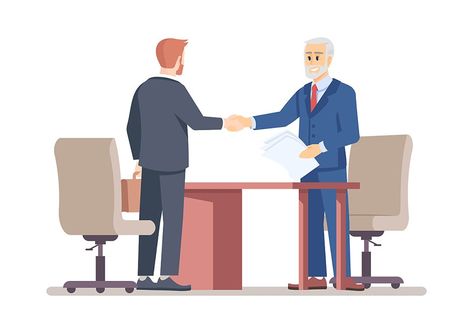 Hiring Employees, Flat Vector Illustration, Job Offer, Flat Vector, Successful Business, Color Vector, Business Meeting, Job Seeker, Business Office