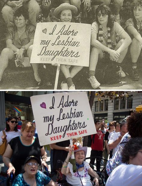 92-Year-Old Mother Has Been Carrying The Same Sign At Gay Pride Parade For Decades Gay Pride Parade, Protest Signs, Bill Cosby, Faith In Humanity Restored, Humanity Restored, Pride Parade, Lgbtq Pride, Faith In Humanity, Real Fur