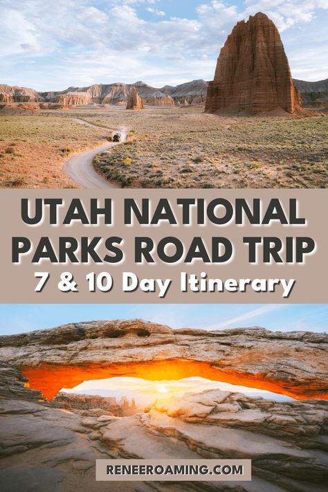 National Parks Road Trip, Utah National Parks Road Trip, Utah Parks, Utah Trip, Southwest Travel, Utah Vacation, Road Trip Camping, Visit Utah, Road Trip Map