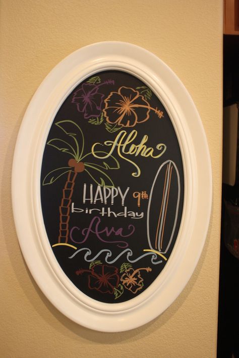 Aloha Chalkboard Hawaii Chalkboard Art, Luau Chalkboard Signs, Specials Board, Summer Chalkboard, Blackboard Art, Chalk Design, Aloha Summer, Chalkboard Ideas, Chalk Pens