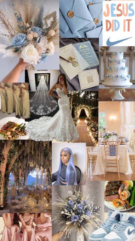 Periwinkle Beige Gold and White themed wedding. I want to feel like a princess🫶🏾 Periwinkle Wedding Theme, White Themed Wedding, Periwinkle Wedding, Feel Like A Princess, Themed Wedding, A Princess, My Wedding, Wedding Theme, Wedding Inspo