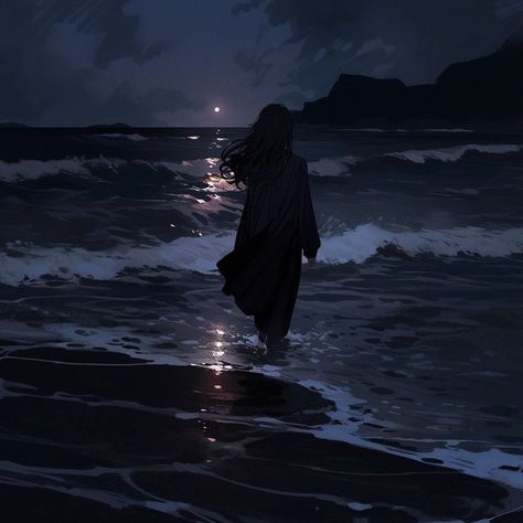 Discord Gifs, Background References, Ocean At Night, Flipagram Instagram, Beach At Night, Aesthetic Painting, Dark Photography, Dreamy Art, Anime Scenery Wallpaper