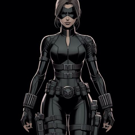 Stealth Suit Concept Art Female, Combat Suit Concept Art, Black Widow Suit Design, Black Superhero Suit Female, Black Widow Suit, Villain Suit, Tactical Suit, League Of Assassins, Stealth Suit