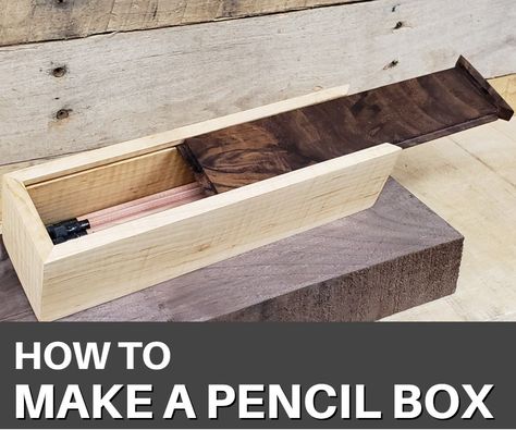 How to Make a Pencil Box Wooden Pencil Box Diy, Wooden Pencil Box Ideas, How To Make A Wooden Box Diy, Small Boxes Diy, Small Wood Box Ideas, Pencil Box Ideas, Pencil Box Diy, Pencil Box Design, Joinery Projects