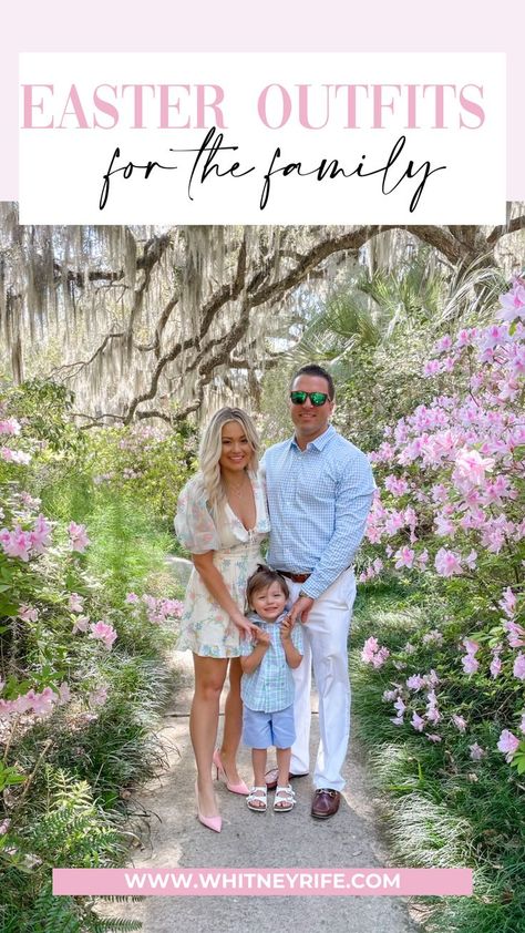 Trendy Easter Outfit, Easter Family Photos, Easter Family Pictures, Easter Sunday Outfit, Spring Family Photos, Couple Outfit Ideas, Family Easter, Family Look, Spring Family