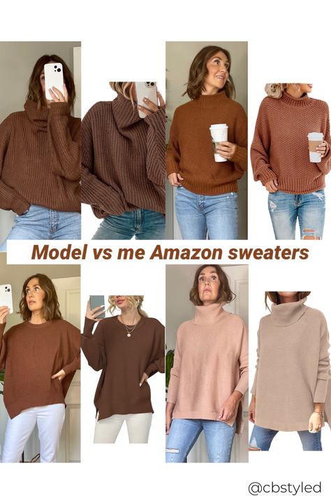 Amazon Sweaters 2022, Amazon Fall Fashion 2023, Brown Sweatshirt Outfit, Amazon Fall Fashion 2022, Amazon Sweaters, Brown Sweaters, Amazon Fall Fashion, Cute Fall Fashion, Sweater Outfits Fall