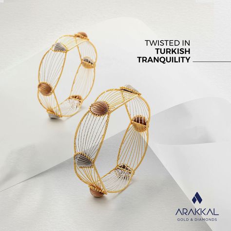 Feel the Turkish essence descend on you in bangles designed to make your dainty hands look the best! Shop today from the Isra collection at Arakkal Gold and Diamonds. Head to the link in the bio. . . . #Diamond #ShineBrightLikeaDiamond #Jewellery #Dubai #Uae #Gold #DiamondJewellery #DubaiJewellery #Dubaigold #BirthdayGift #AnniversaryGift #JewelleryDesign #JewelleryCollection #Necklace #Rings #Bracelets #Bangles #Earrings #Arakkal #Arakkalgold #Arakkalgoldanddiamonds Dainty Hands, Bangles Design, Bangles Jewelry Designs, Gold Bangles Design, Shine Bright Like A Diamond, Bangle Designs, Rings Bracelets, Bangles Jewelry, Dubai Uae