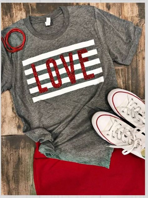 Monogram Shirts, My Funny Valentine, Tshirt Ideas, Valentine T Shirts, Vinyl Shirts, Tops Blouse, Valentine's Day Outfit, Valentines Shirt, Love Shirt