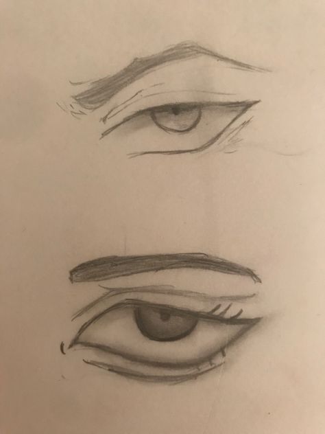 🕷🥀🪐 How To Draw Equal Eyes, Anime Eyes Drawing Men, Eyes Sketch Male, Semi Realistic Male Eyes, Sleepy Eyes Drawing Anime, How To Draw Siren Eyes Step By Step, Mens Eyes Drawing, Seductive Eyes Drawing, Semi Realistic Sketch Male