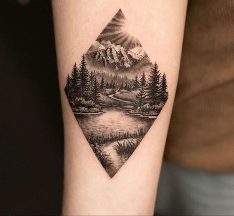 Blackwork, Triangle Tattoo, Tattoos