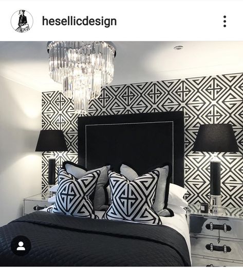 Black And Silver Bedroom, Black And White Bedroom, Silver Bedroom, Bedroom Minimalist, Nail Supplies, Decoration Inspiration, Master Bedrooms Decor, White Bedroom, Beautiful Bedrooms