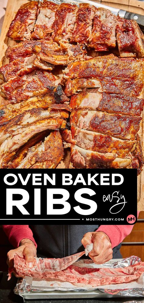 Simple and Delicious Easy Oven-Baked Pork Ribs Pork Ribs In The Oven Dry Rub, Recipe For Ribs In The Oven, How To Cook Ribs In The Oven, Oven Spare Ribs, Oven Ribs Recipe, Cooking Ribs In The Oven, Cook Ribs In The Oven, Oven Baked Ribs Recipe, Pork Ribs In The Oven