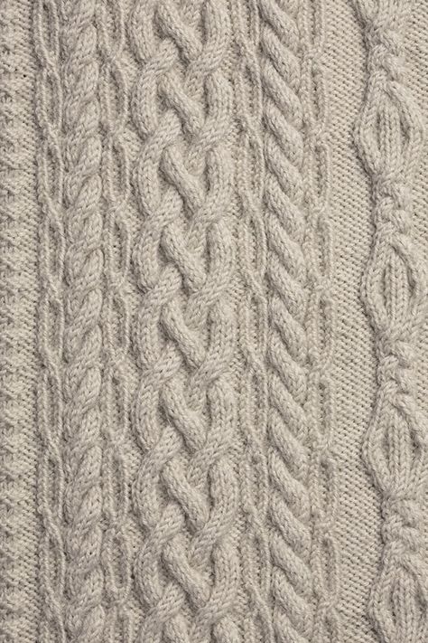 Fulmar hand knitwear design from the book Aran Knitting by Alice Starmore Knitwear Design, Cable Knit, Crochet Blanket, Knitting Patterns, Knitwear, Textiles, Texture, Yarn, Knitting