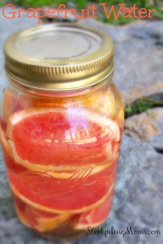 Grapefruit Water, Grapefruit Recipes, Cleanse Your Liver, Infused Water Recipes, Fruit Infused Water, Detox Water Recipes, Water Recipes, Flavored Water, Detox Water