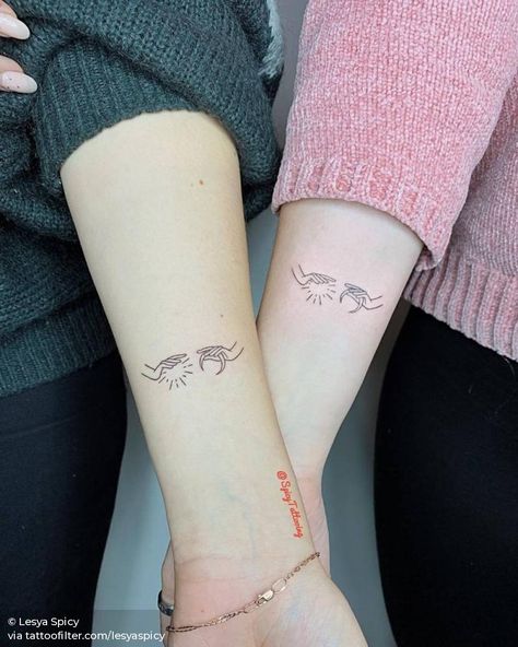 Matching Tattoos Love, Matching Tattoos Best Friends, Friends Matching Tattoos, Sparrow Tattoos, Dancer Tattoo, Sparrow Tattoo, Matching Sister Tattoos, Explore Tattoo, Stylish Tattoo