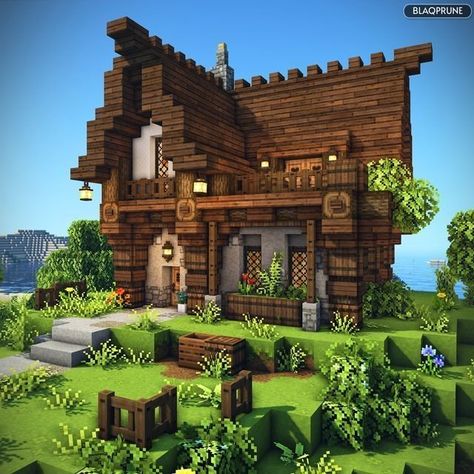 Minecraft Shepards House, Rustic Minecraft Builds, Minecraft Medieval Barn, Minecraft Medieval House Ideas, Medevil Minecraft Houses, Minecraft Home Ideas, Medieval Minecraft Houses, Minecraft House Inspiration, Minecraft Homes