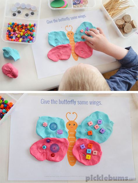 Beautiful Bugs! Free printable playdough mats :: learn about bugs :: insect theme Diy Papillon, Insects Preschool, Bugs Preschool, Dough Mats, Morning Tubs, Insects Theme, Playdough Activities, Playdough Kits, Playdough Mats