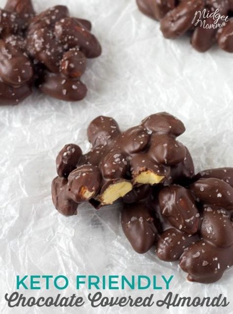 Almond Clusters, The Best Keto Recipes, Keto Approved Foods, Keto Diet Vegetables, Best Keto Recipes, Chocolate Covered Almonds, Starting Keto Diet, Low Carb Dessert, Keto Fat