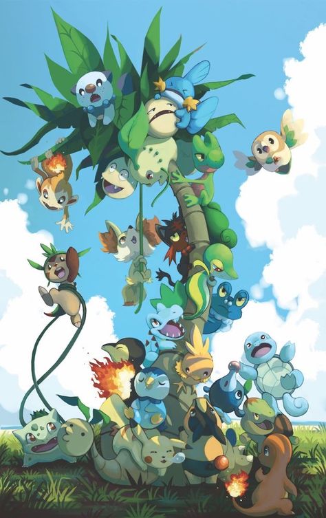 pokemones iniciales Pokémon Wallpaper, Best Pokemon, Pokemon Starters, Mega Pokemon, Pokemon Backgrounds, Cool Pokemon Wallpapers, Gameboy Color, Pokemon Images, Type Pokemon