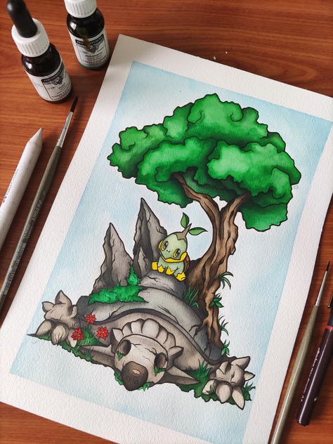 Turtwig on Torterra fossil tattoo commission Torterra Tattoo, Turtwig Tattoo, Fossil Tattoo, Pokemon Human, Pokemon Human Form, Pokemon Tattoo, Arm Tattoos, Human Form, Freelance Artist